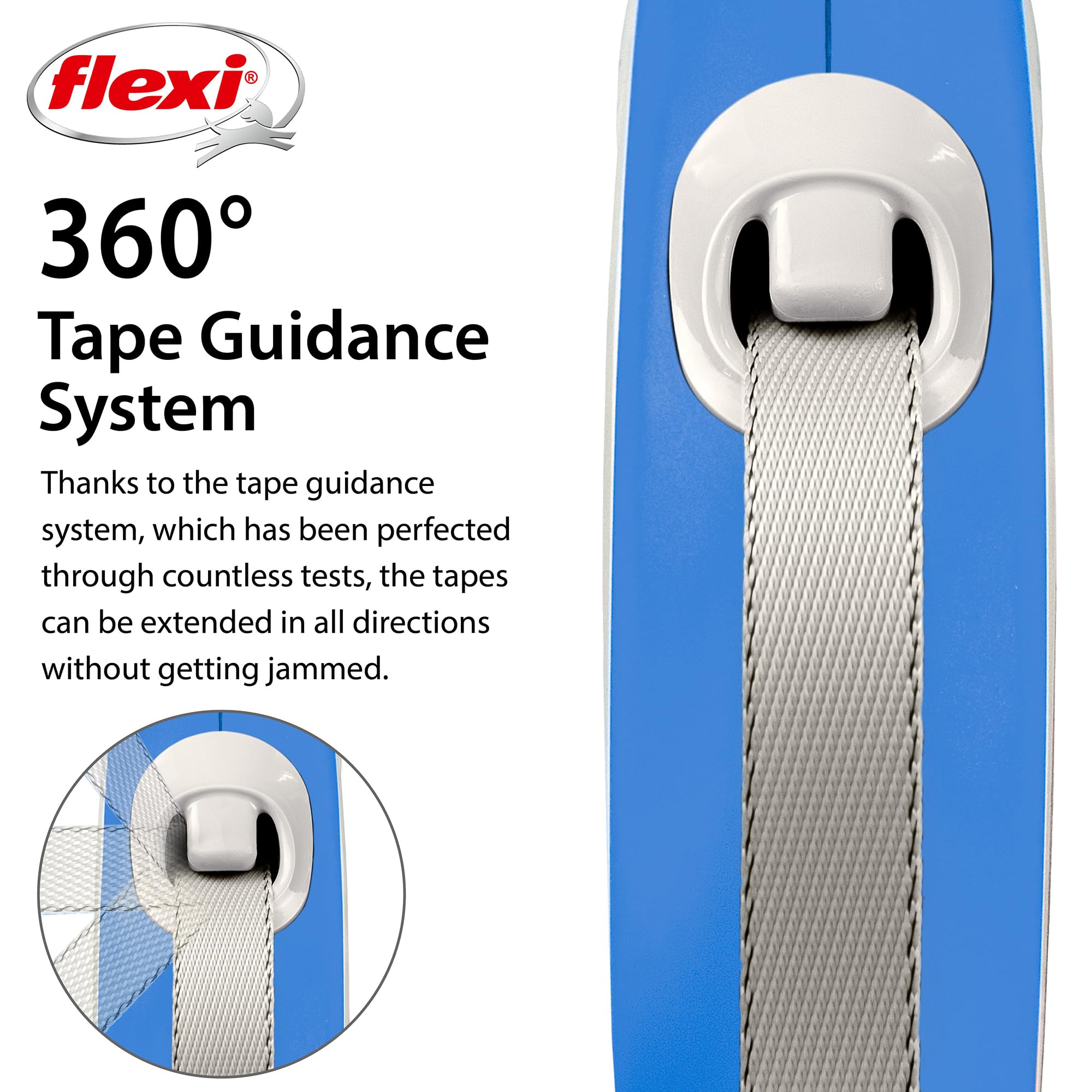 FLEXI New Comfort Tape, freinage à une main pour plus de sécurité.