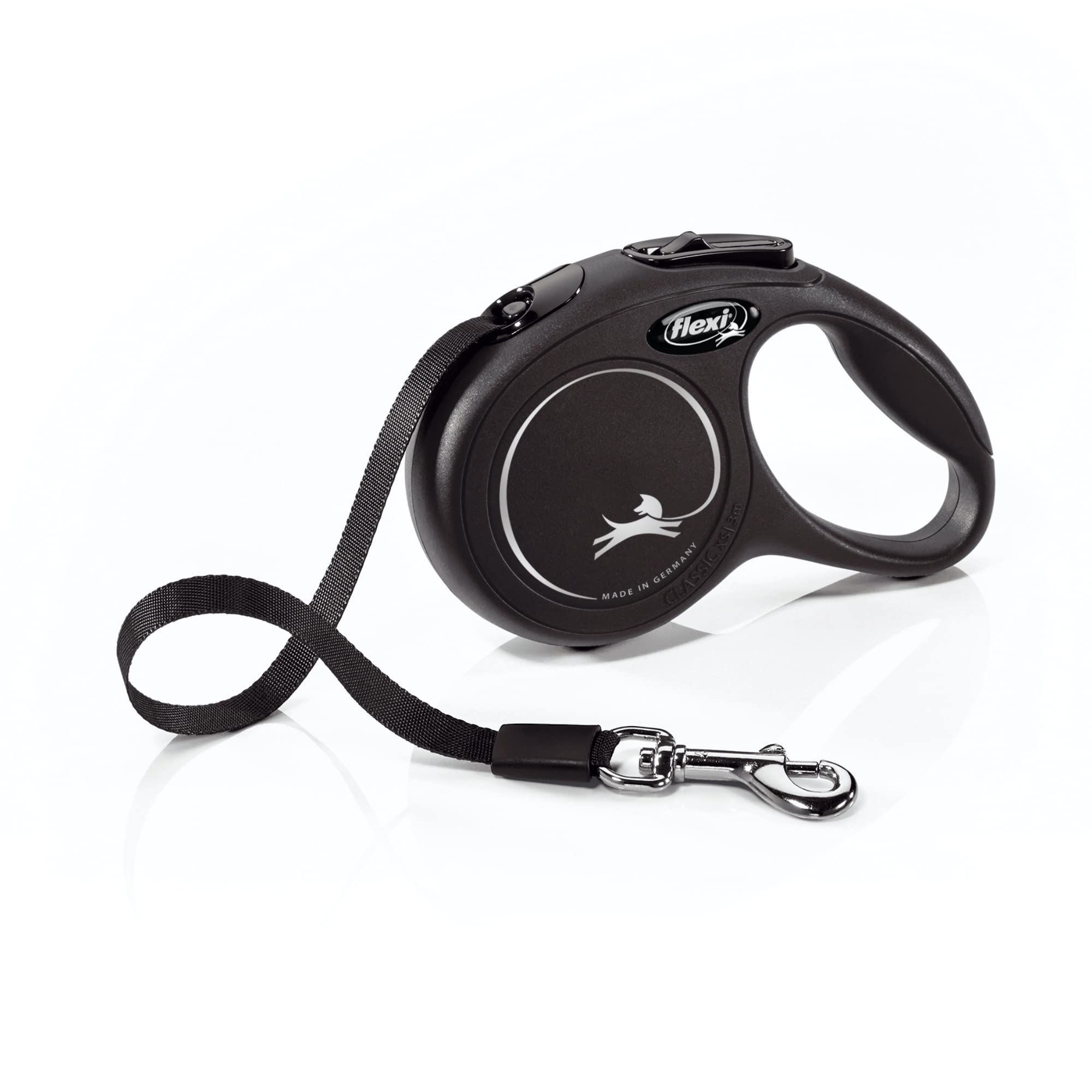 FLEXI New Classic petit chien : poignée ergonomique pour promenade confortable et contrôle précis.