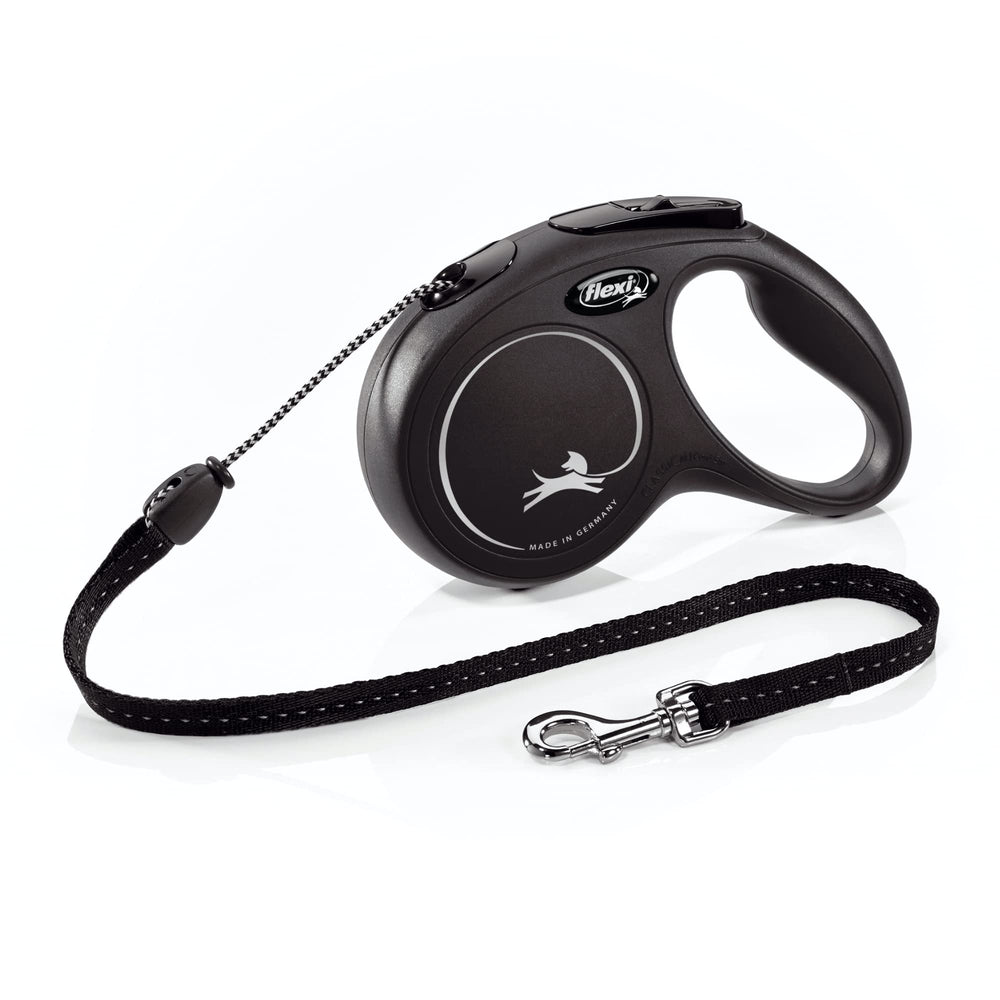 Laisse FLEXI Nouvelle Classique avec corde tendue pour une promenade contrôlée.