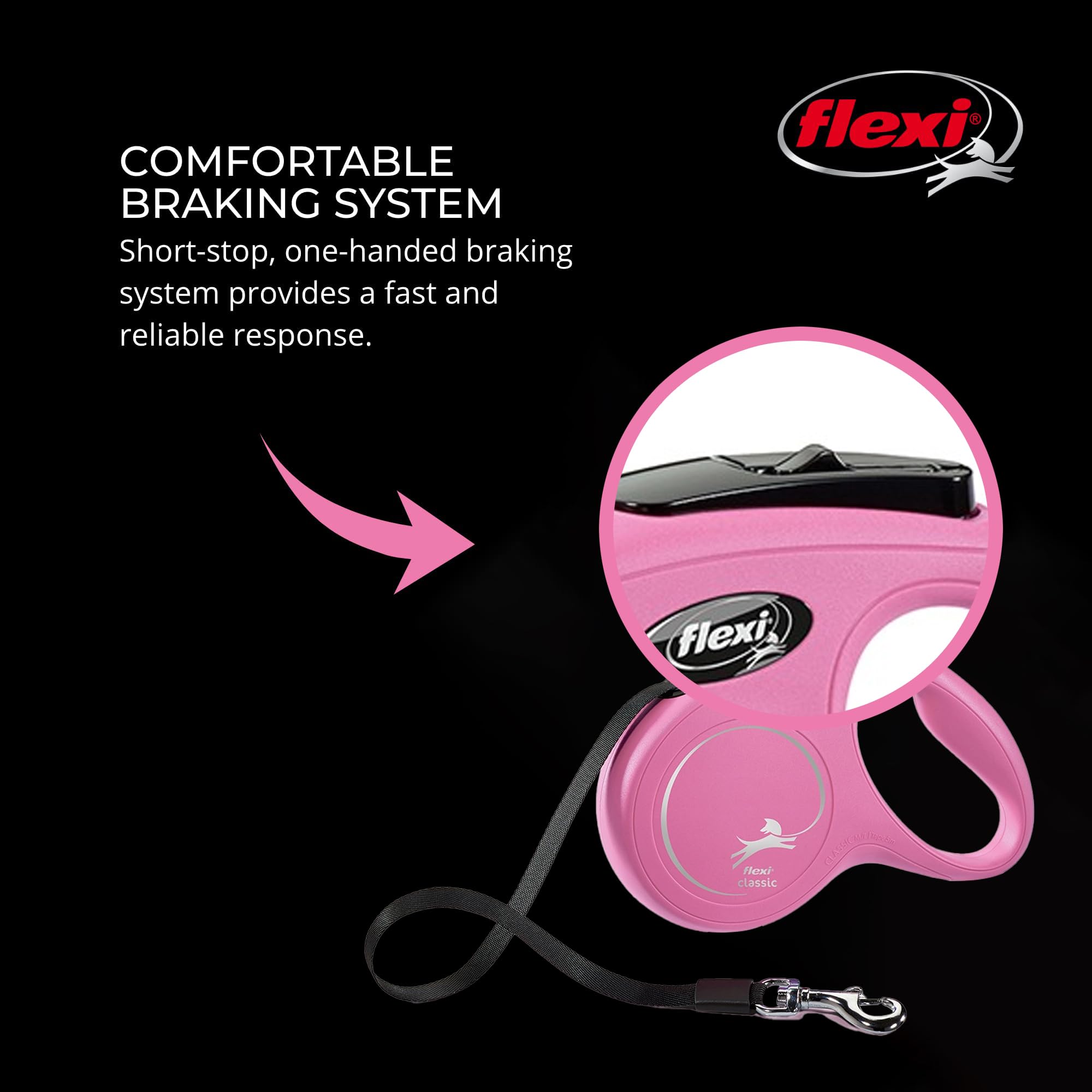 FLEXI New Classic laisse-tape anti-nœuds prévient les enchevêtrements lors des promenades