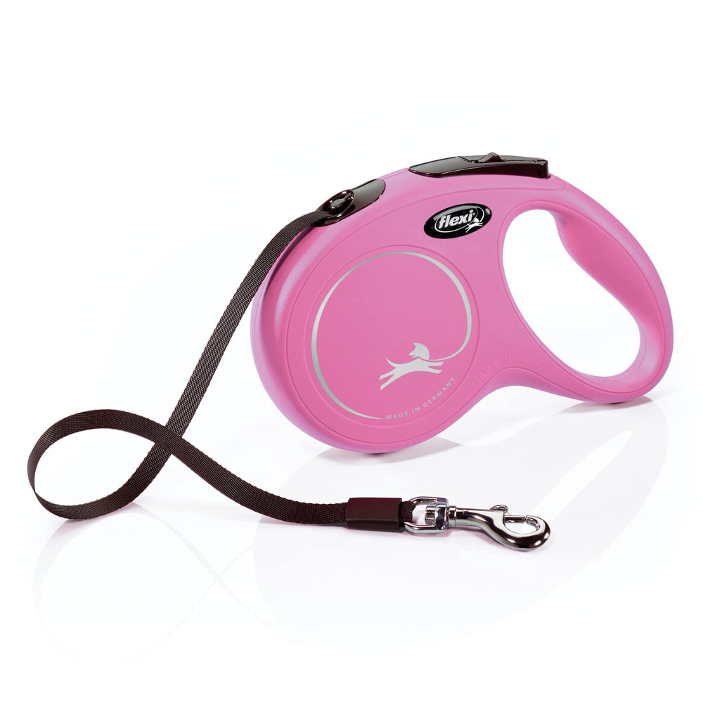FLEXI New Classic laisse-tape extension 16 pieds rose offre liberté et contrôle pendant les longues promenades