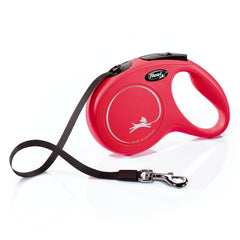 Flexi nouvelle-classique-tape-longe rouge 16 pieds pour promenades securisee et fluides.