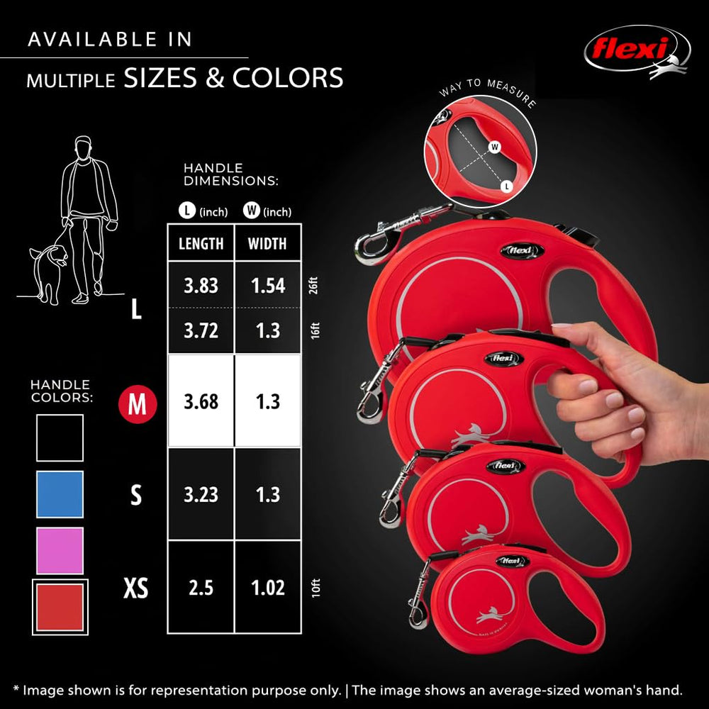 Qualite allemande de FLEXI rassurante pour les promenades.