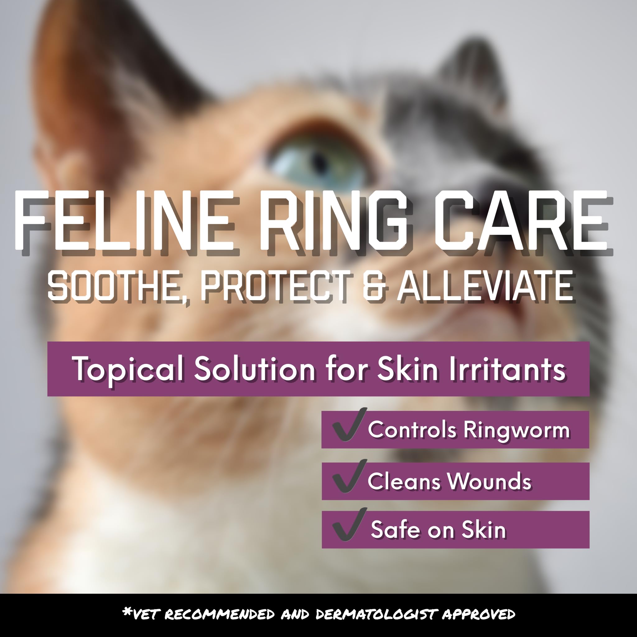 FlexTran Feline Ring Care application peau pour aider à maintenir une peau saine.