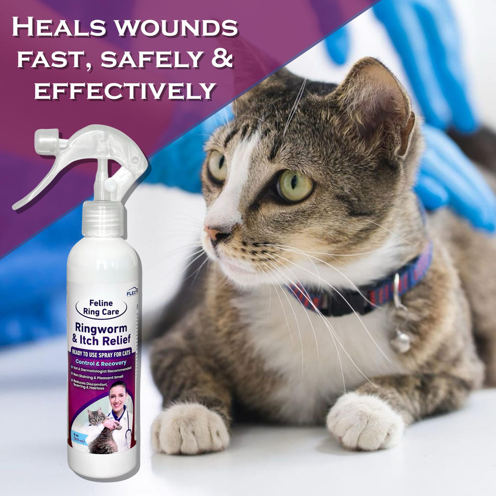 FlexTran Feline Ring Care – nettoie et protège les zones irritées de la peau.