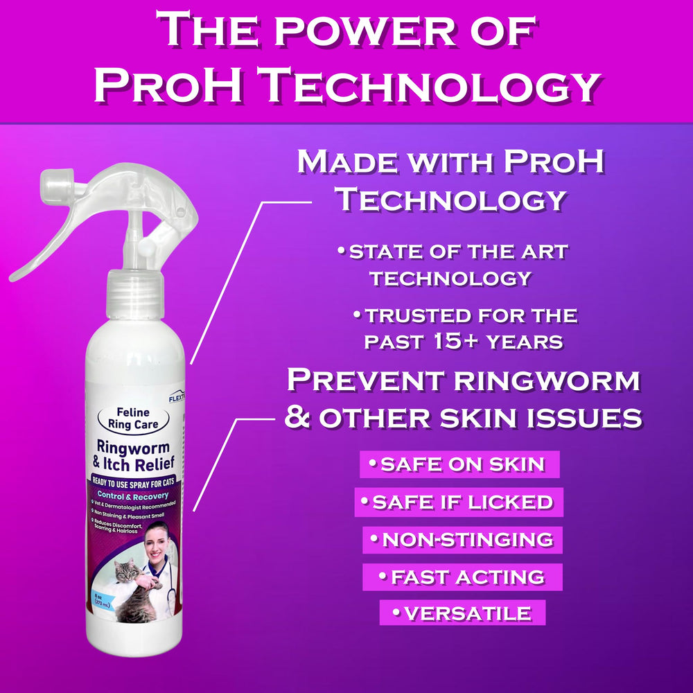 FlexTran Feline Ring Care – recommandée par vétérinaires pour les irritations cutanées.