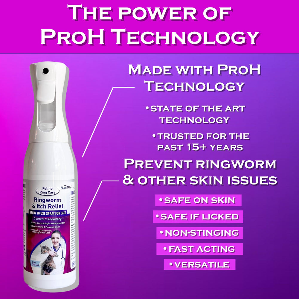 FlexTran Feline Ring Care solution topique douce pour nettoyer et soutenir la peau.