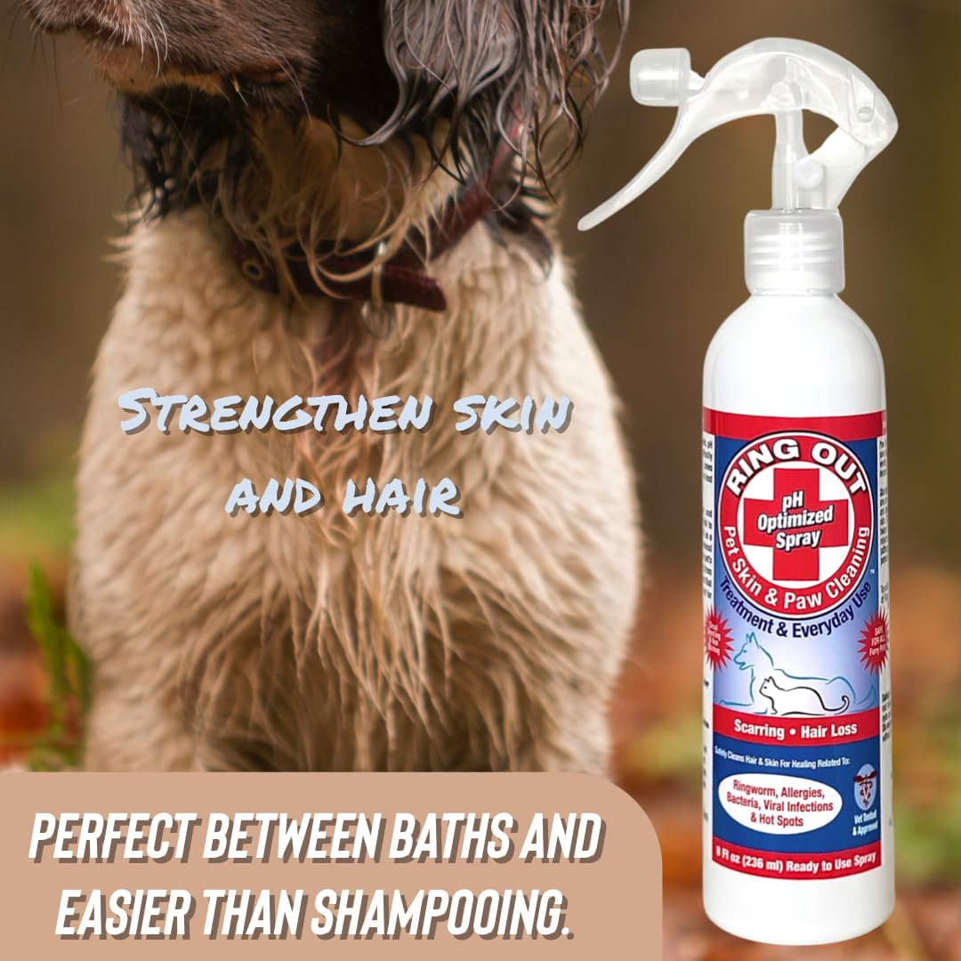 FlexTran Ring Out pour animaux, convient chiens et chats pour soins cutanés.
