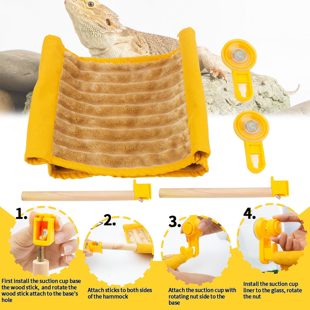 Guide d’installation FlidRunest hamac reptile ventouses-jaune