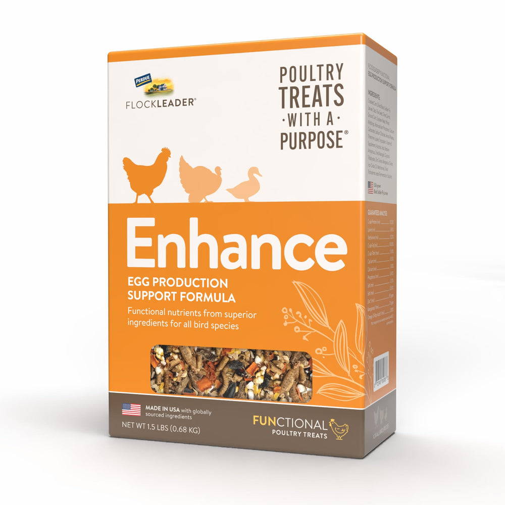 FLOCKLEADER Enhance : pellet fonctionnel prêt à nourrir les volailles et soutenir la ponte.