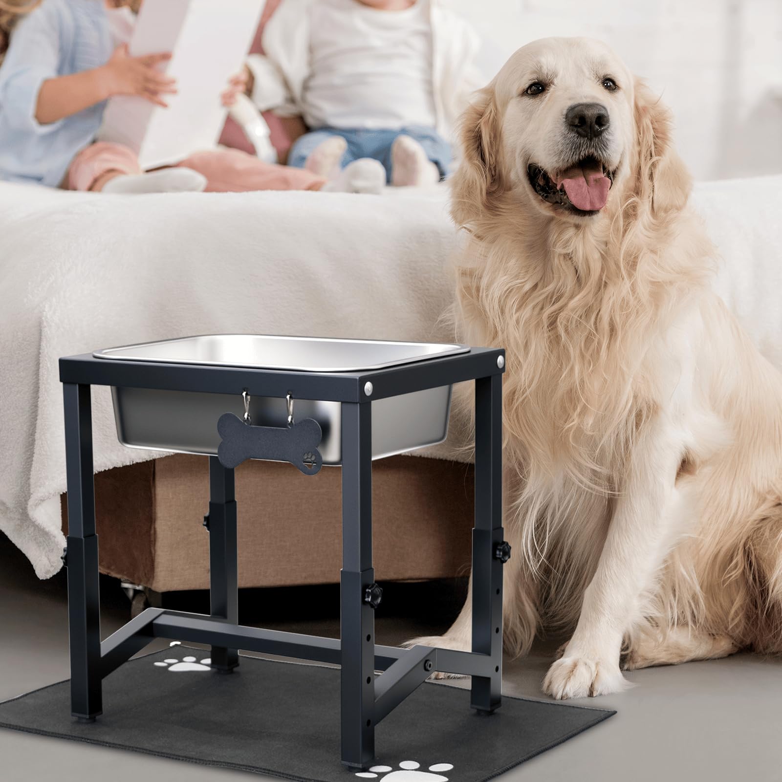 Étiquette nom personnalisable Flodomix sur le bol surélevé