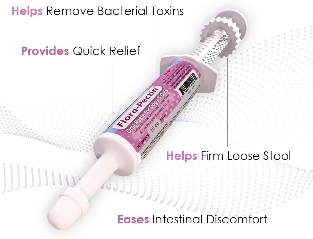 FLORA-PECTIN Pâte orale – tube pratique, facilite l administration et favorise un équilibre intestinal.