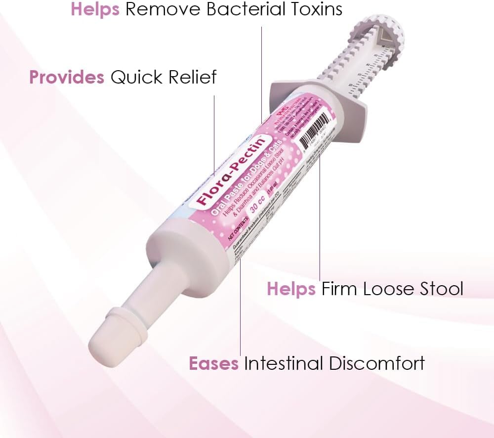 FLORA-PECTIN tube-pâte-orale facile à administrer pour un soulagement rapide.