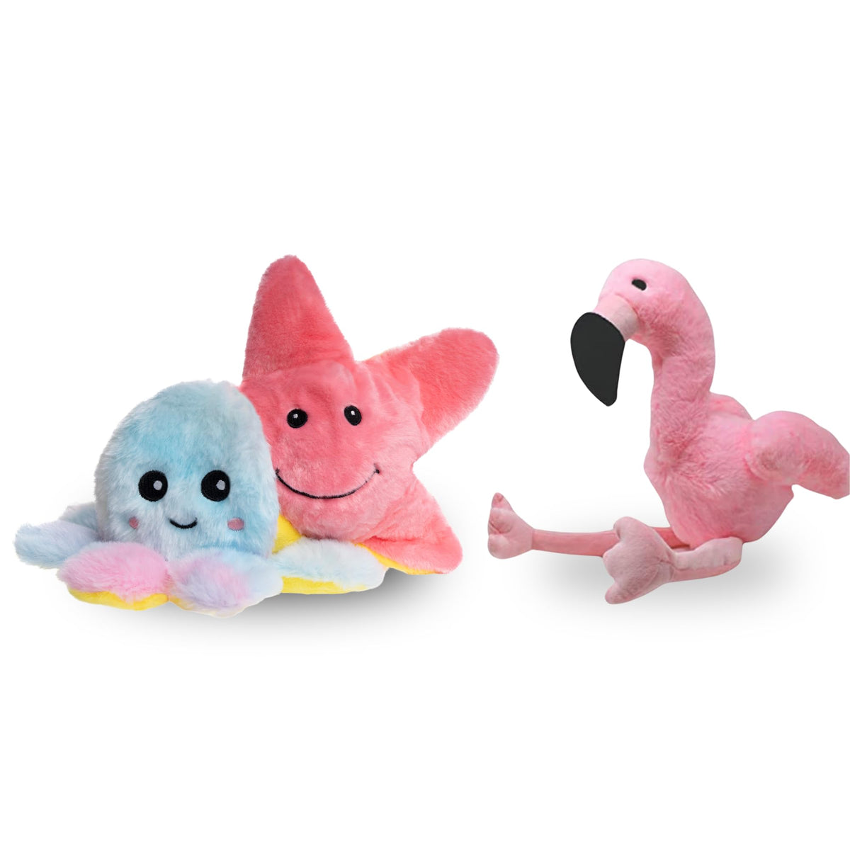 Flourish Pets 3-en-1 Flamant rose: jouet durable pour la dentition et le jeu.
