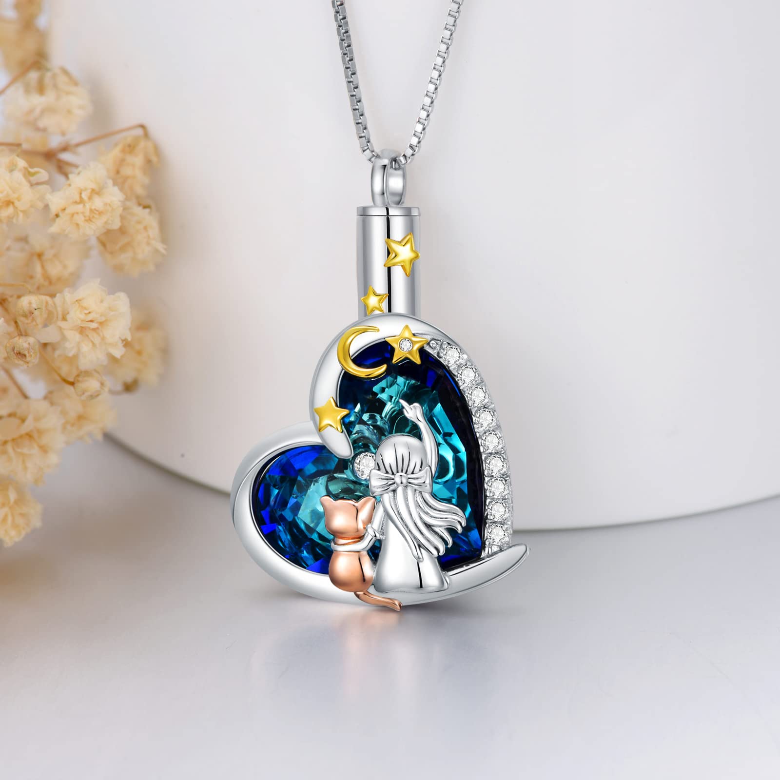 Flpruy boîte cadeau pendentif argent, bel emballage pour offrir.