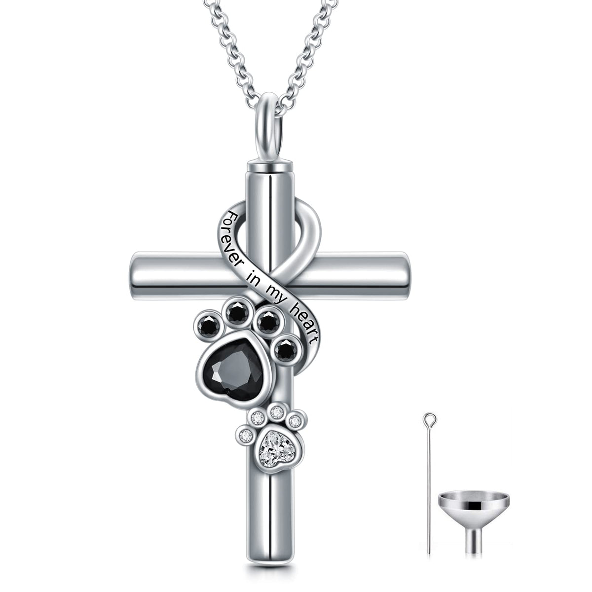 Pendentif Flpruy urna empreinte patte, porte souvenir animal précieux