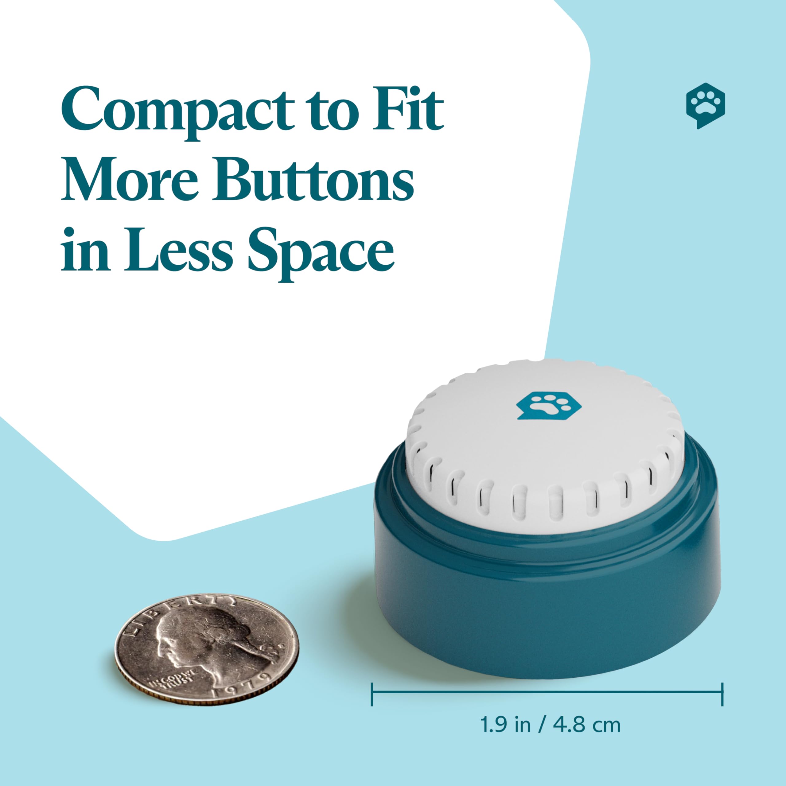 FluentPet Boutons enregistrés préinstallés avec piles incluses pour démarrage immédiat