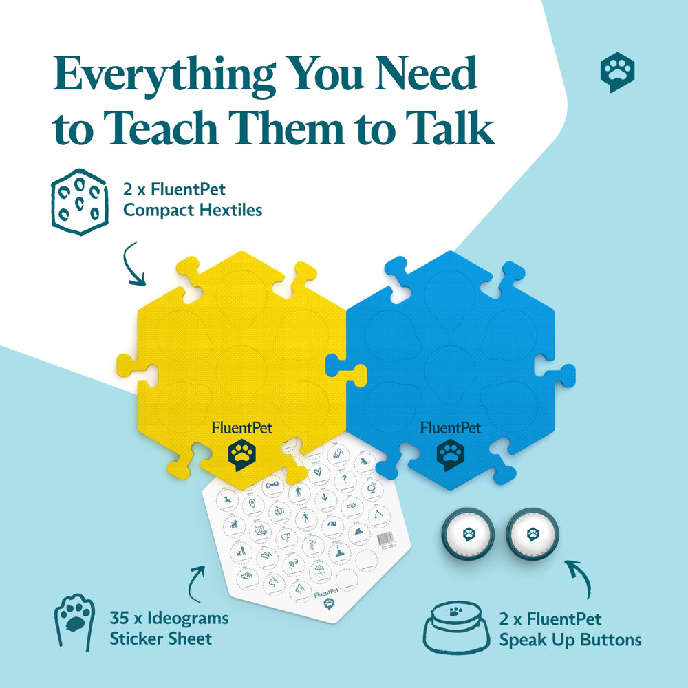 FluentPet tapis HexTile organise les mots pour un apprentissage efficace.