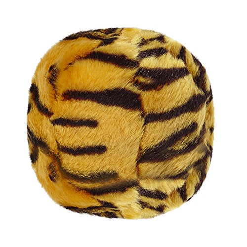Balle tigre Fluff & Tuff, jouet chien moelleux et lavable pour jeux interactifs.