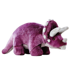 Charlie Triceratops de Fluff & Tuff, jouet de traction pour chien, stimulant et durable.
