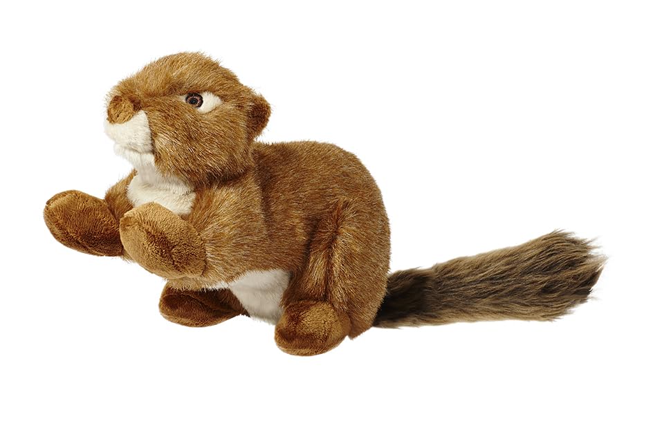 Fluff & Tuff Écureuil Rouge Sans Squeaker, peluche géante pour des jeux silencieux et dynamiques.
