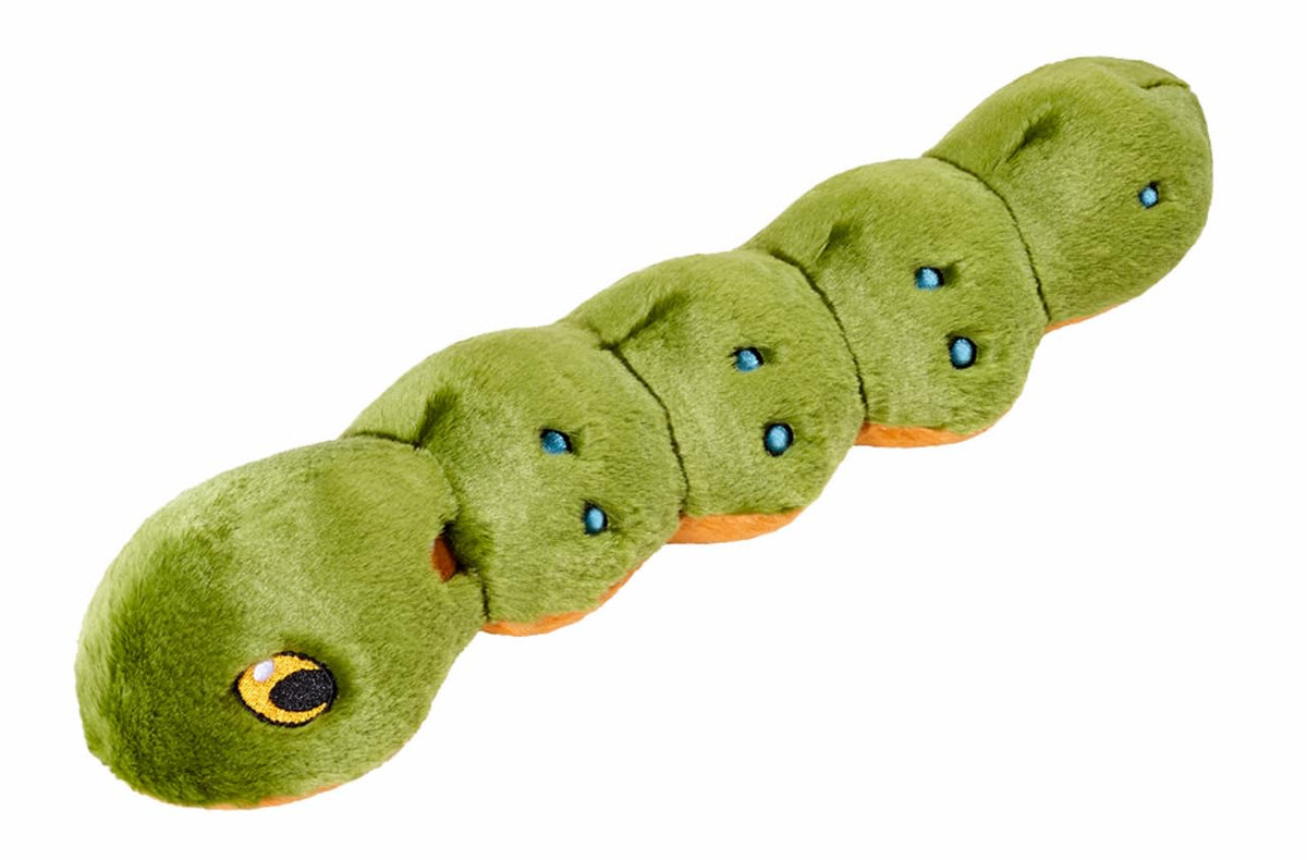Katie la chenille Fluff & Tuff, 18 pouces, parfait pour jeux de tiraillement canins.