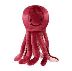 Fluff & Tuff Olympia pieuvre peluche 11 pouces prête pour des câlins, vue d’ensemble.
