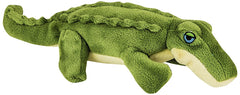 Fluff & Tuff Savannah Baby Gator, jouet peluche 7 pouces, idéal pour câlins et jeux.
