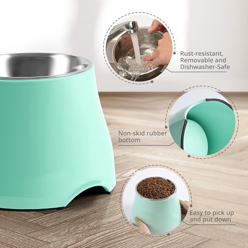 Bol FluffyDream élevé compatible lave-vaisselle pour un entretien rapide