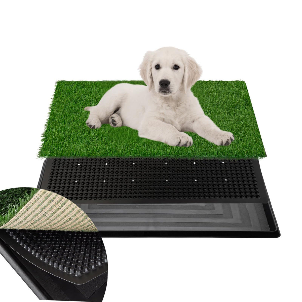 FluffyDream Tapis herbe artificielle 16x20, toucher doux et absorption