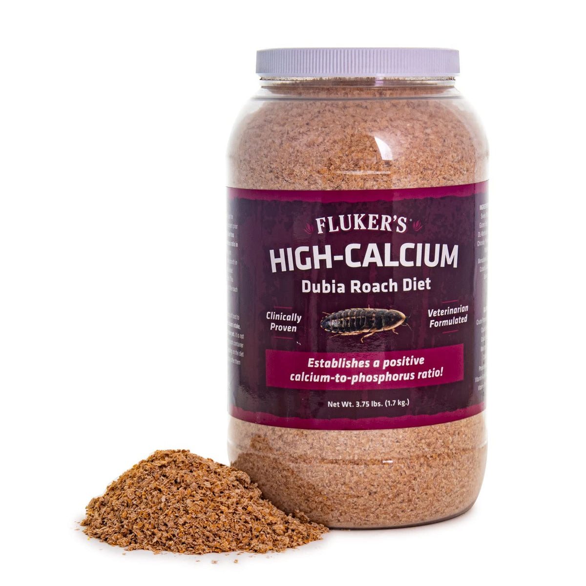 Fluker's alimentation dubia calcium élevé, pour renforcer l'apport nutritionnel des proies.