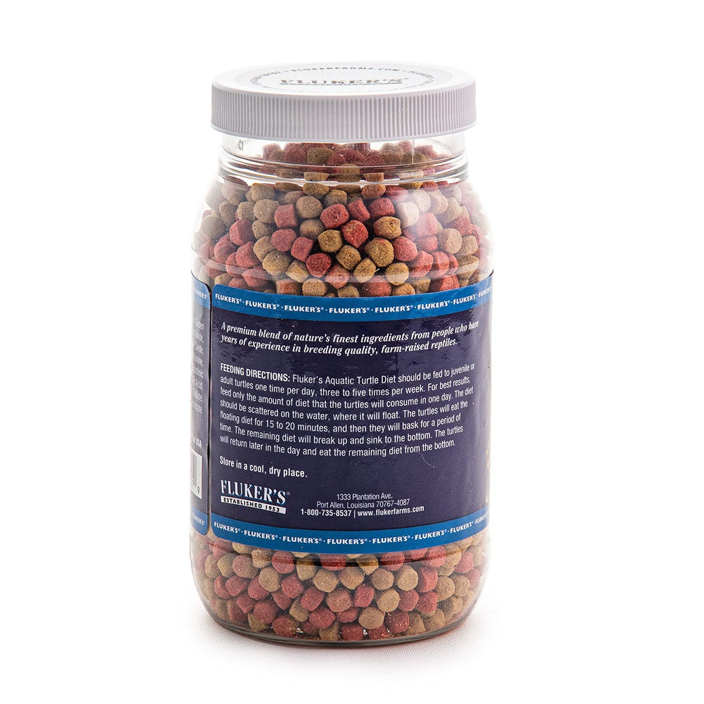 Pellets flottants Fluker's pour tortues d'eau, alimentation rapide et pratique.