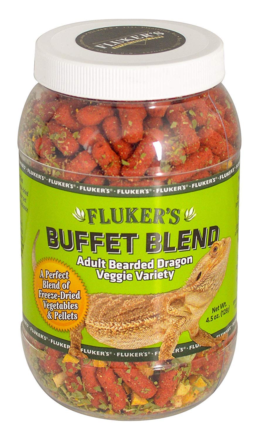 Fluker's Buffet Blend dragon barbu adulte — emballage pratique pour varier l'alimentation.