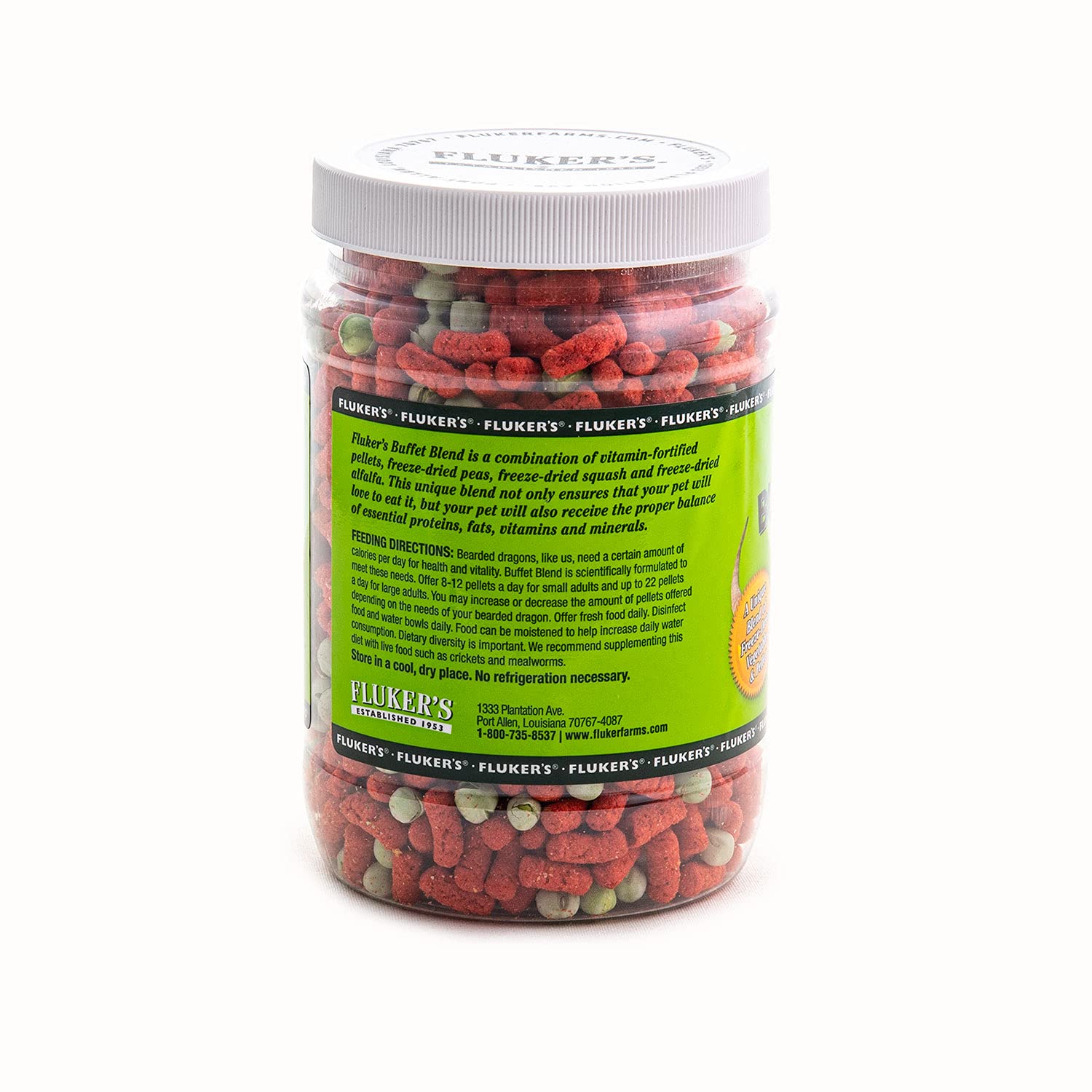 Fluker's Buffet Blend morceaux-legumes-lyophiles, pratique pour compléter les repas.
