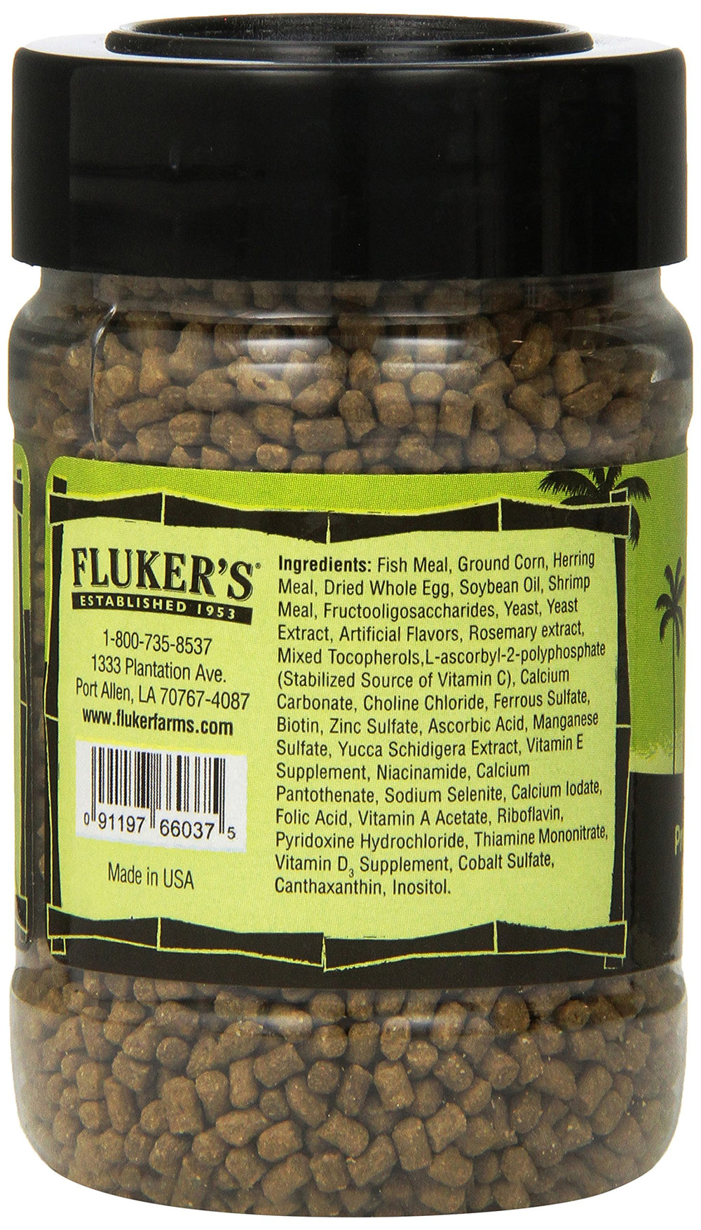 Crabe ermite mange les pellets nocturnes Fluker's.