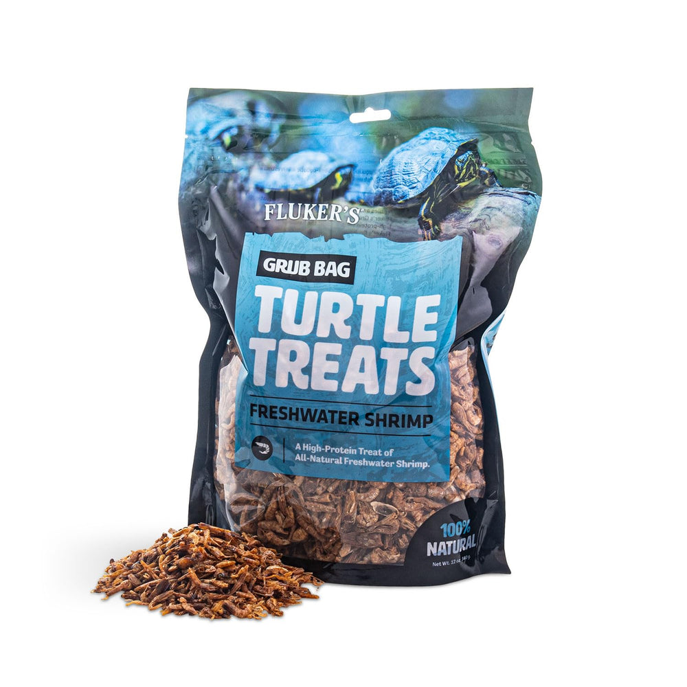 Fluker's-crevettes-de-riviere-lyophilisees, friandises protéinées pour tortues aquatiques.