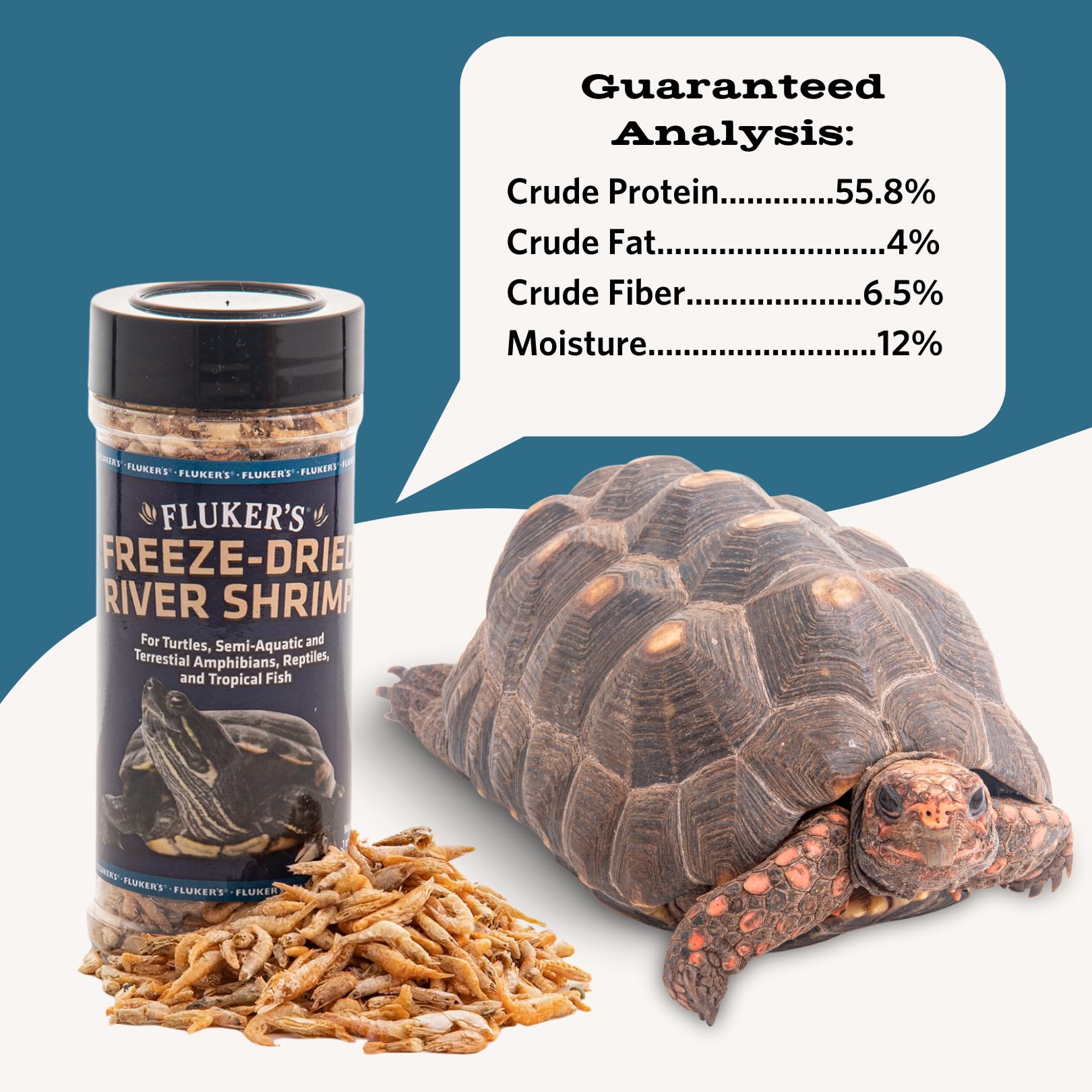 Fluker's crevettes de rivière lyophilisées conviennent reptiles et tortues.