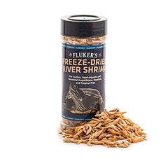 Fluker's crevettes de rivière lyophilisées morceaux compacts pour repas faciles.