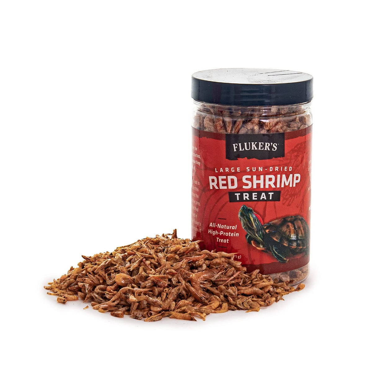 Fluker's crevettes-seches-rouges: protéines naturelles pour reptiles et poissons.