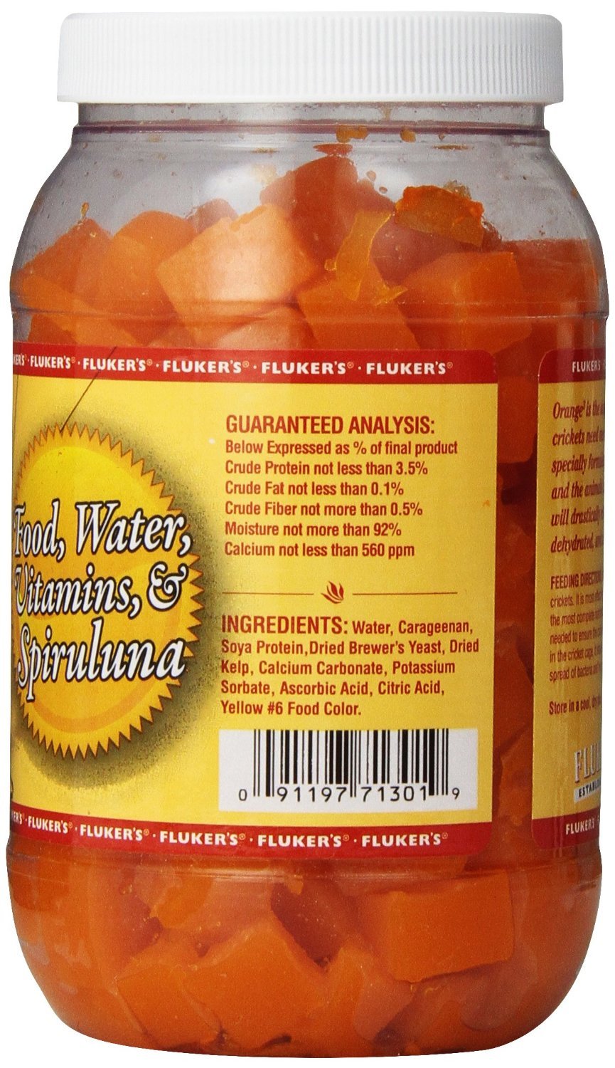 Fluker's Orange Cube: apporte vitamines et hydratation pour les insectes.