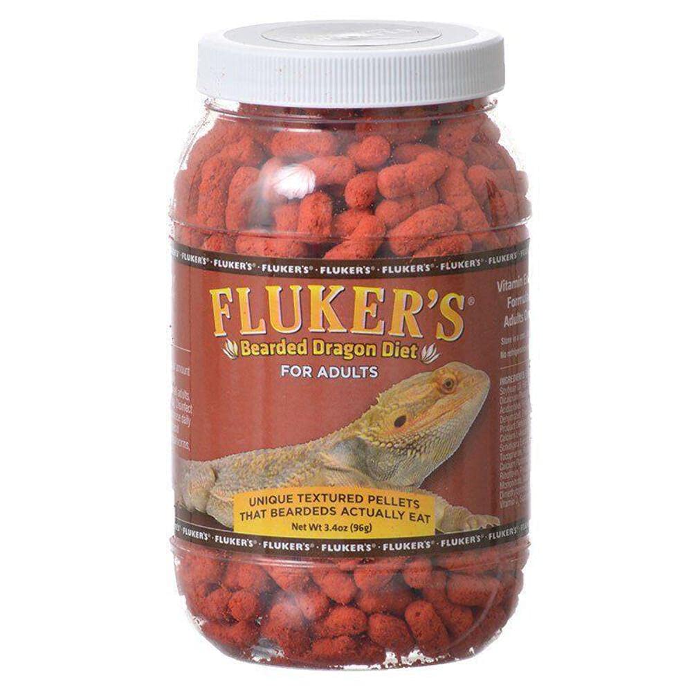 Fluker's dragon barbu, bocal pratique, granulés complets pour le régime.