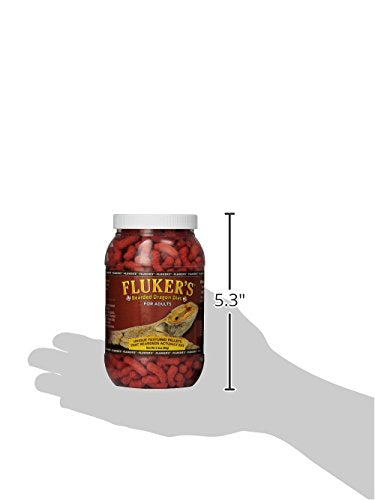 Fluker's dragon barbu, granulés adaptés, faciles à doser pour terrarium.