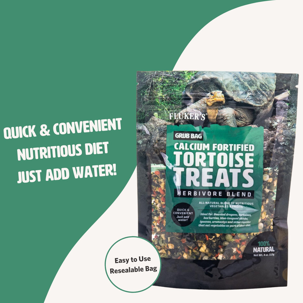 Fluker's Grub Bag mélange végétal équilibré, soutient l'alimentation variée des tortues.