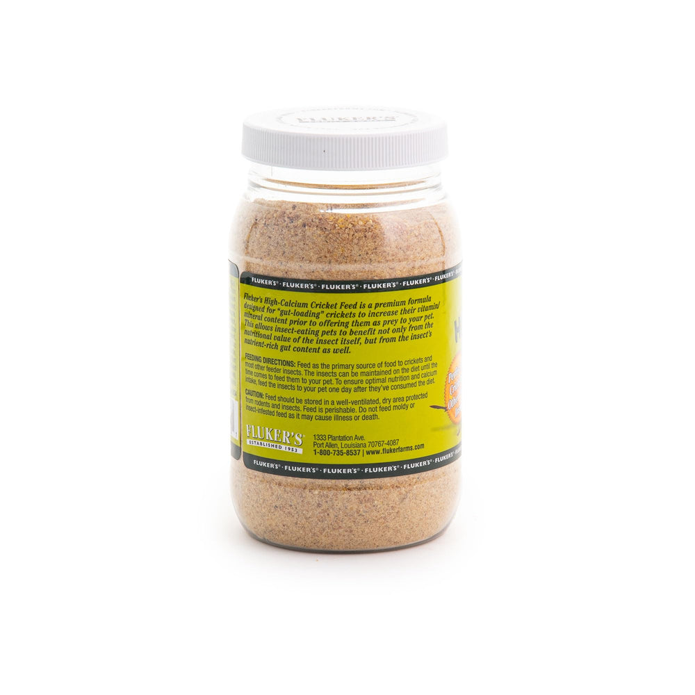 Fluker's Régime Calcium Élevé pour grillons, texture fine et uniforme.