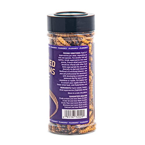 Fluker's lyophilisés superworms portion prête – dosage pratique pour chaque repas.
