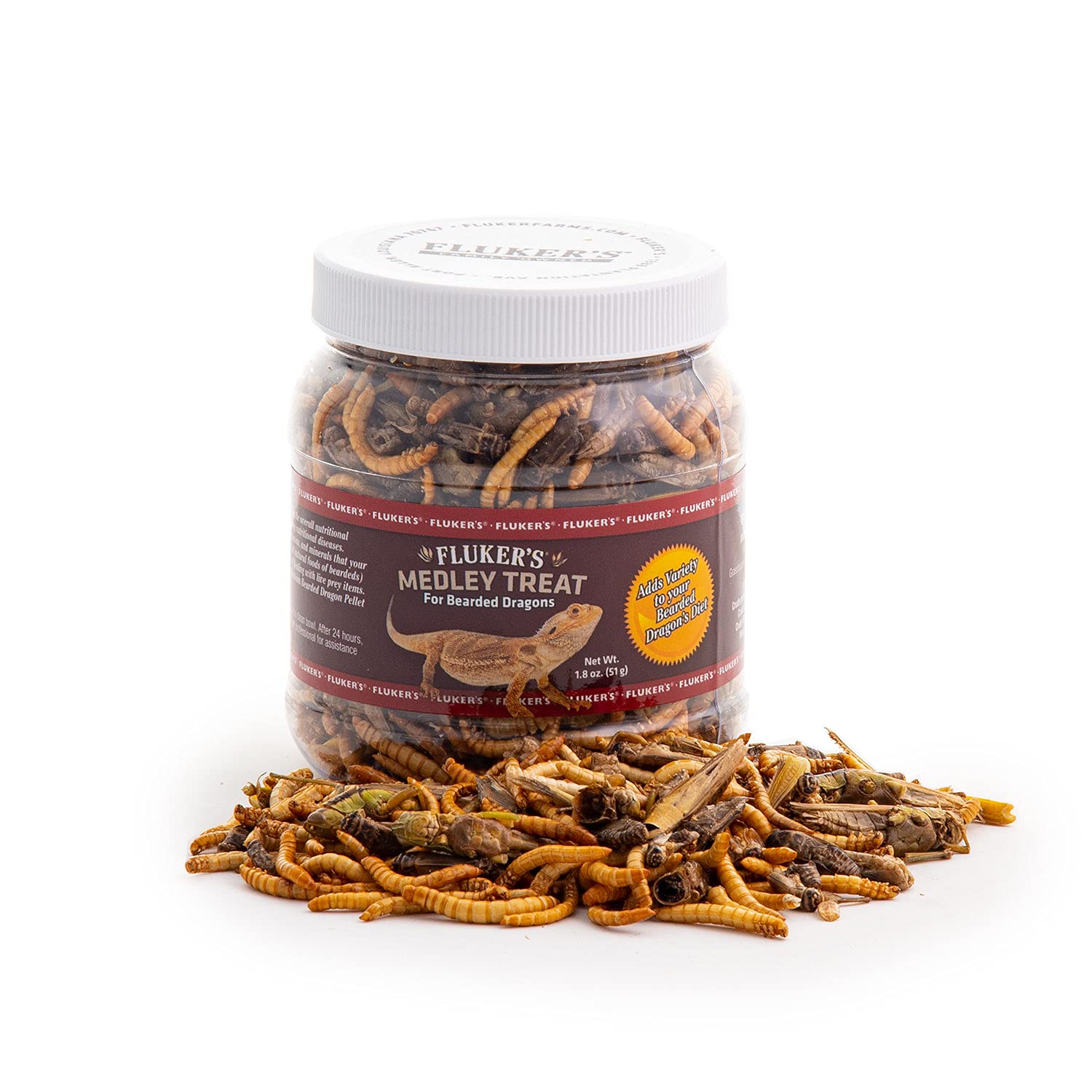 Fluker's Medley: dragon-barbu mange ce mélange pratique sans proies vivantes.