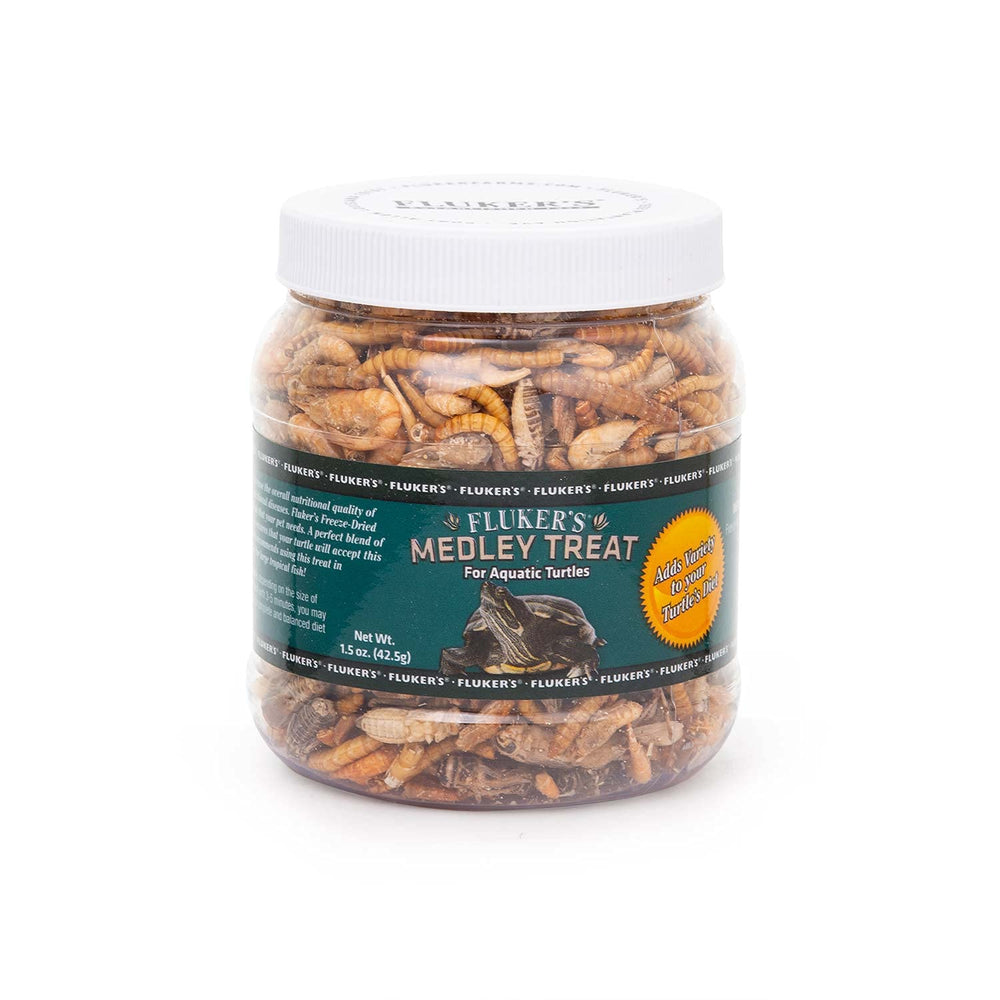 Fluker's Medley pour tortues aquatiques, bocal pratique et nutrition équilibrée.