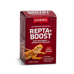 Fluker's Repta Boost Poudre: soutien rapide d'énergie pour reptiles et amphibiens.