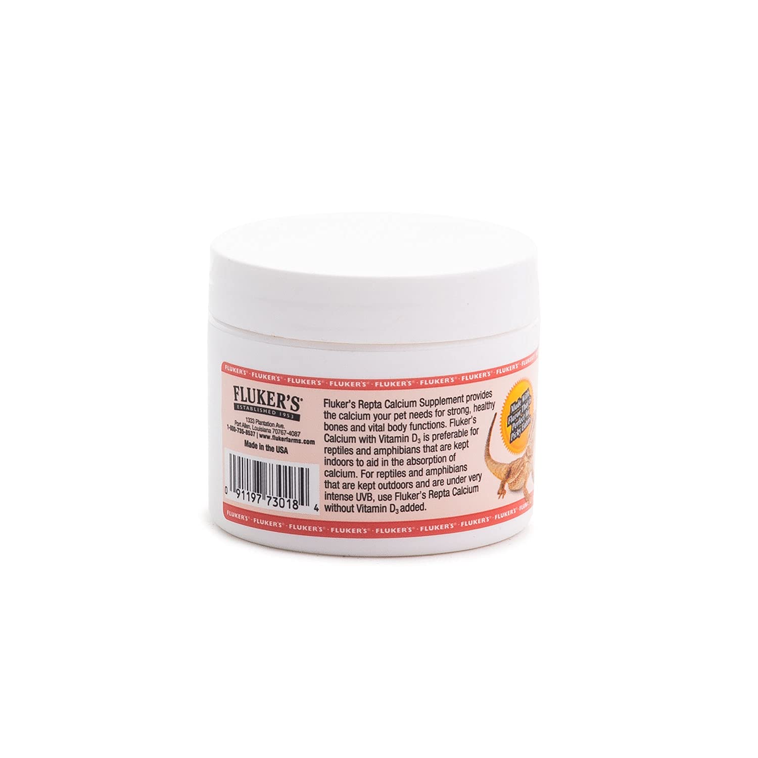 Fluker's Repta Calcium D3: aide à l'absorption du calcium chez les reptiles.