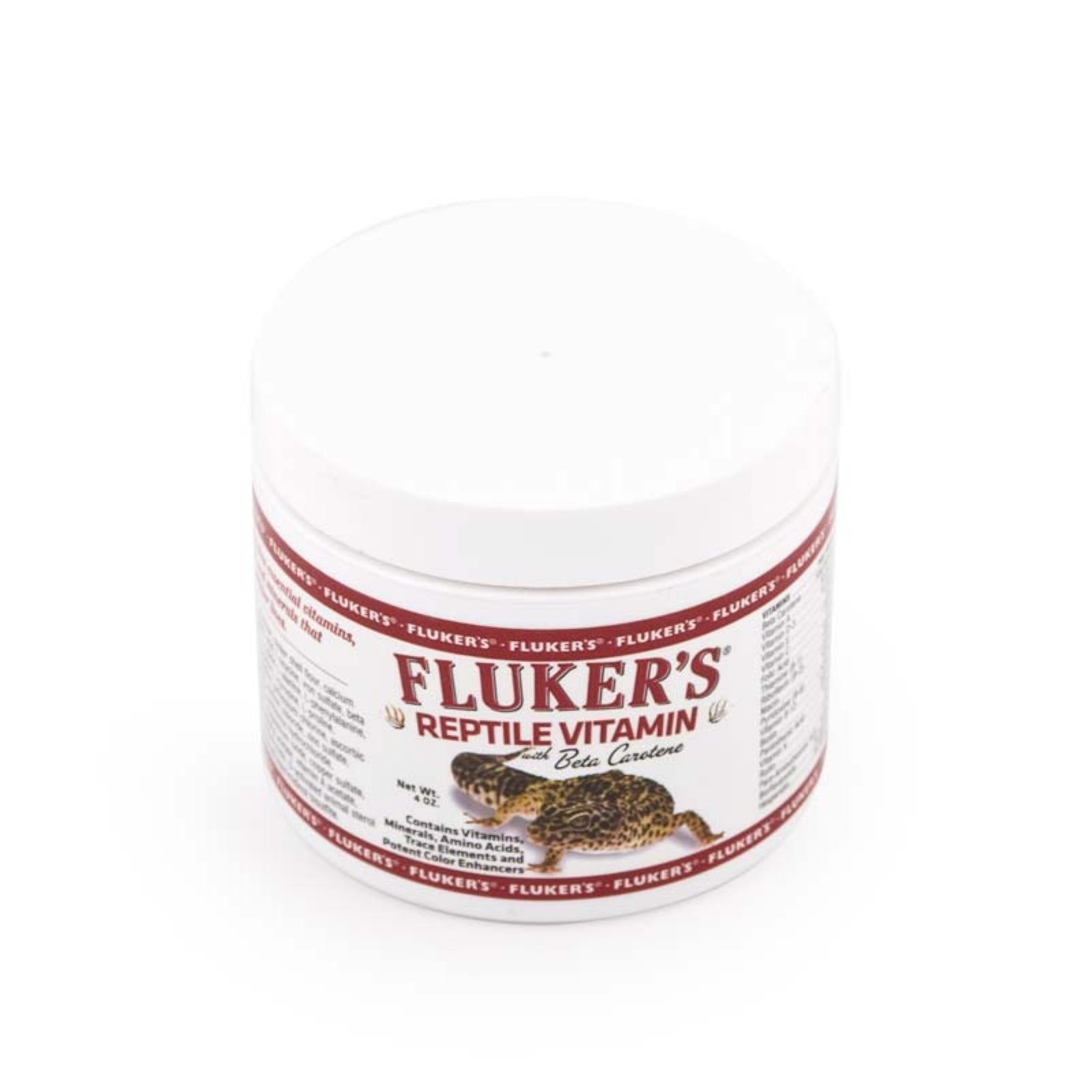 Fluker's Repta Vitamin, poudre pour reptiles, soutient la vitalité et l'éclat des couleurs.